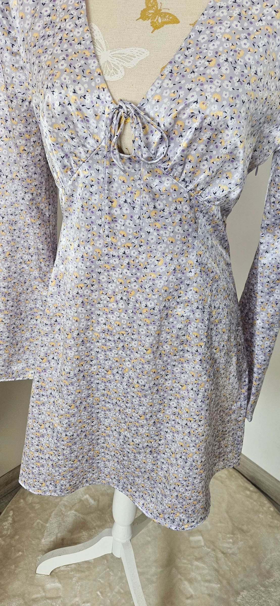 Vestido floral acetinado floral tamanho 40-42 – photo 3